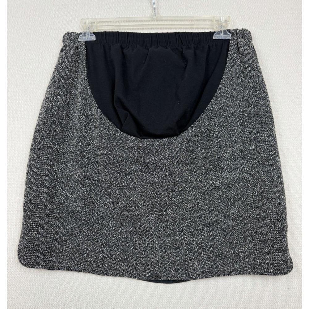 A Pea In The Pod Black Maternity Skirt Size Small Wool Blend Black-Gray Lined